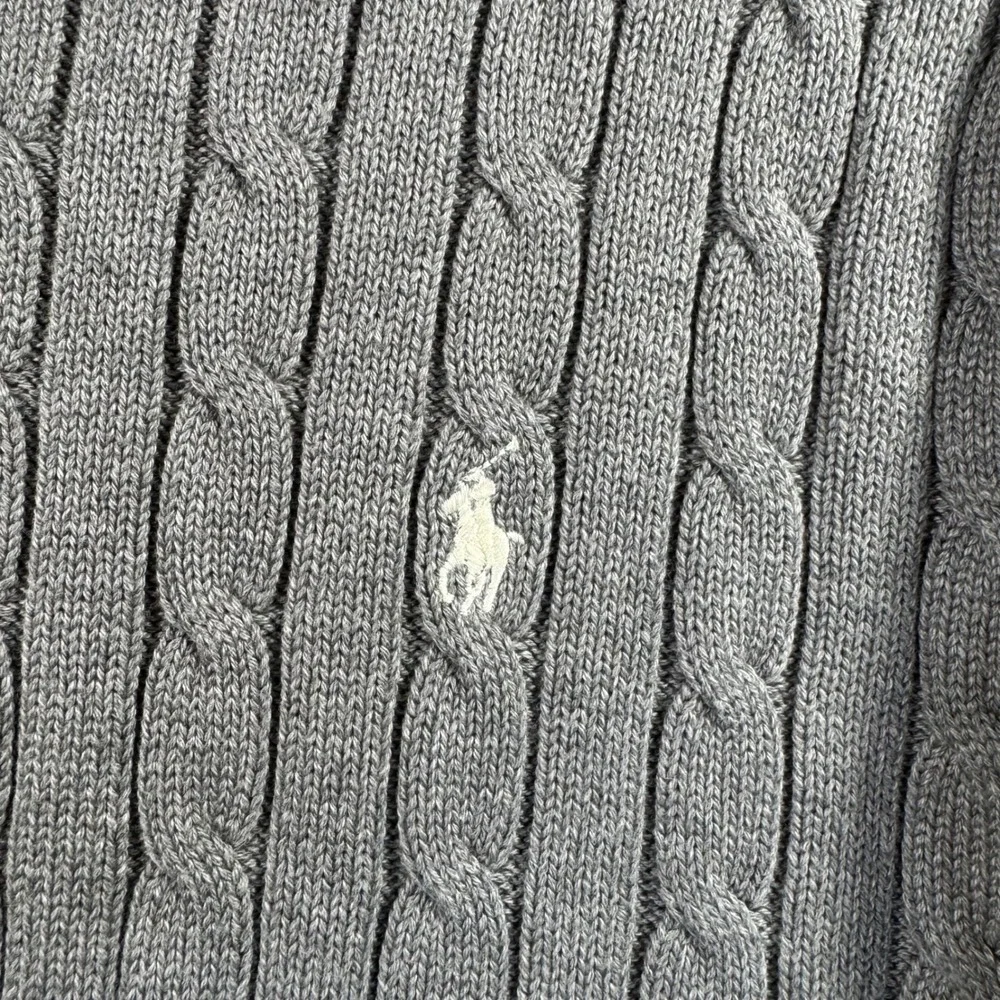 Polo Ralph Lauren Sweater Gray Cable Knit Crewneck Cotton Mens‎ XXL